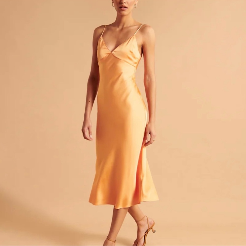 Abercrombie and Fitch Satin slip dress